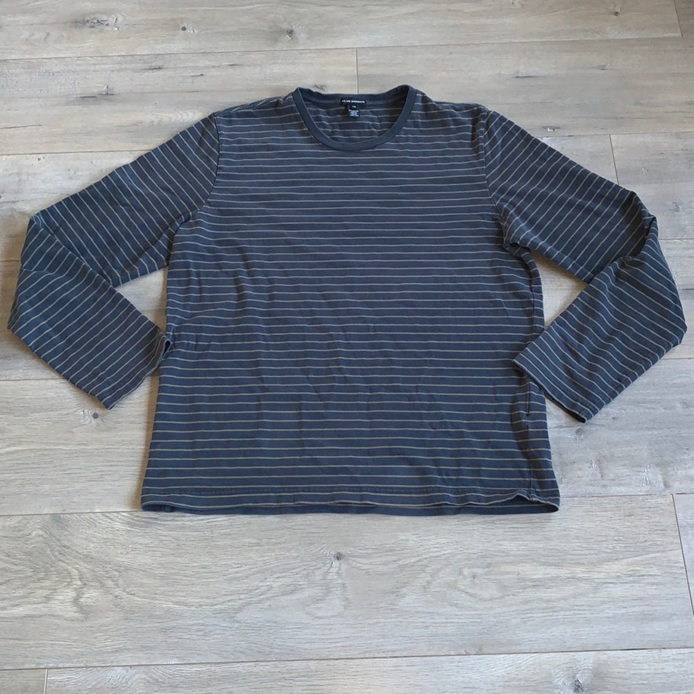 Club Monaco Stripe Long Sleeve Tee Large